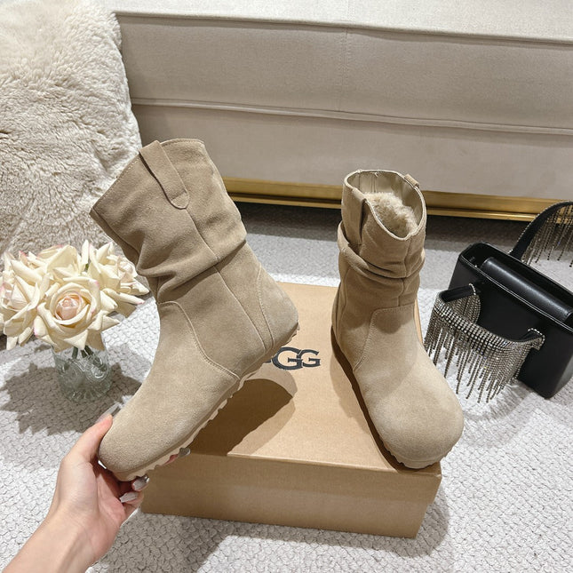 ANKLE BOOT IN TAN BROWN SUEDE