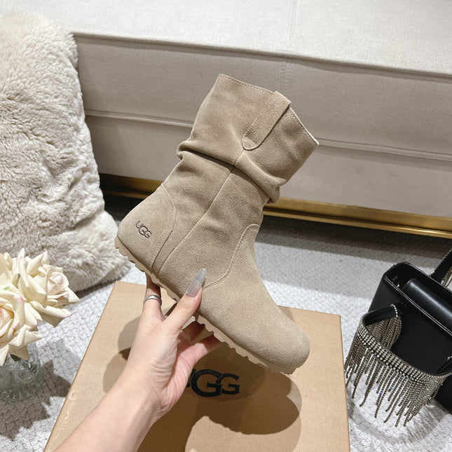 ANKLE BOOT IN TAN BROWN SUEDE