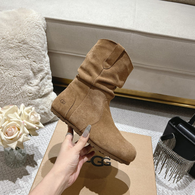 ANKLE BOOT IN CIDER BROWN SUEDE