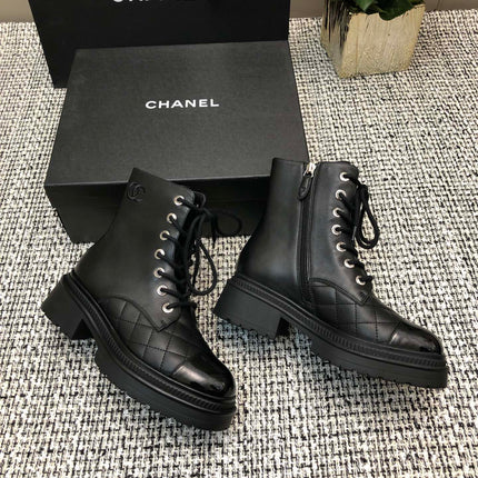 SHORT BOOTS BLACK LAMBSKIN
