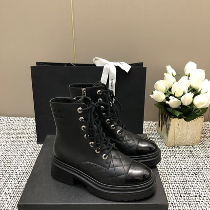 SHORT BOOTS BLACK LAMBSKIN