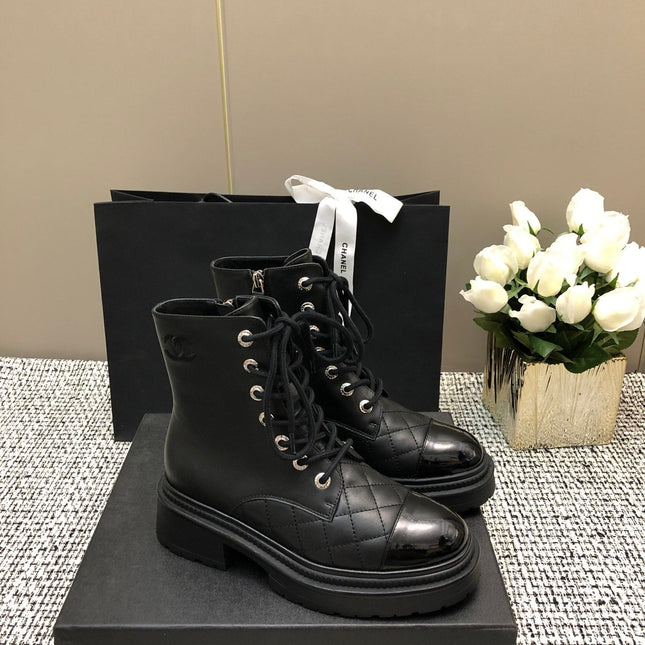 SHORT BOOTS BLACK LAMBSKIN