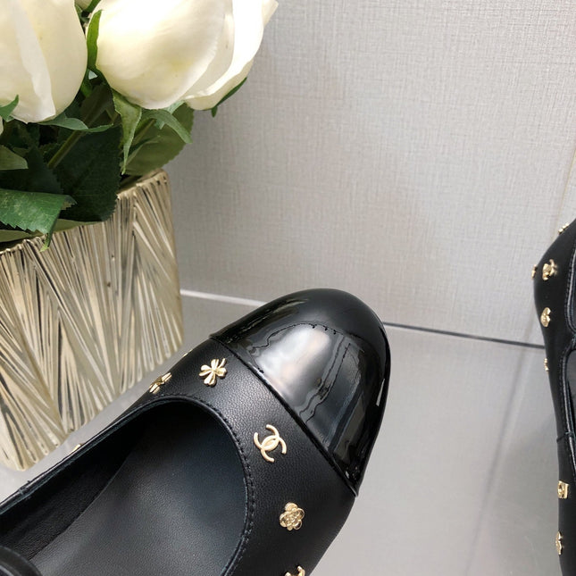 MARY JANE BLACK LAMBSKIN ATTACH METAL