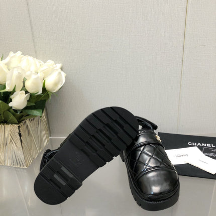 CHUNKY PLATFORM SHEARLING SLIPPER BLACK LAMBSKIN