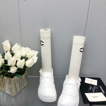 CHUNKY PLATFORM SHEARLING SLIPPER WHITE LAMBSKIN