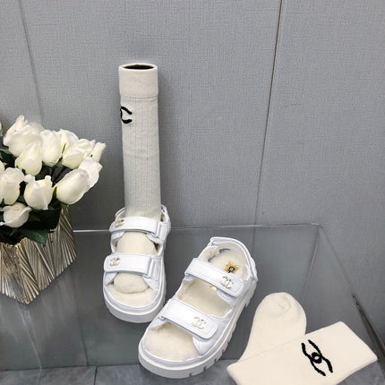 DAD SANDAL WHITE LAMBSKIN