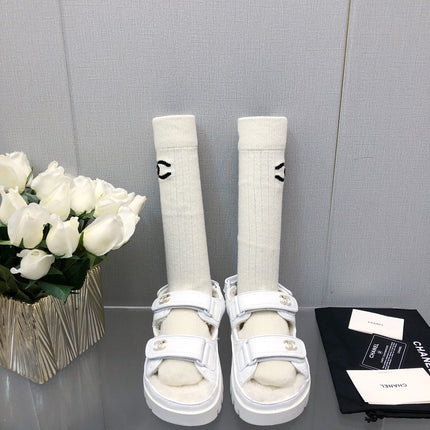 DAD SANDAL WHITE LAMBSKIN