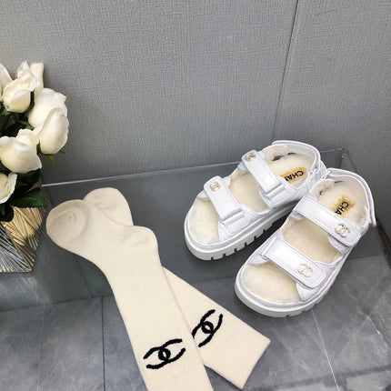 DAD SANDAL WHITE LAMBSKIN