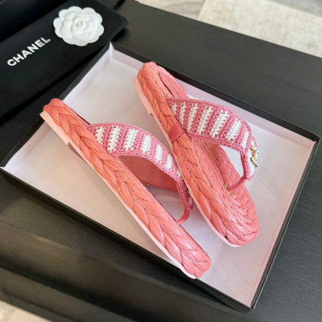 Double C Hottest Knit Flip-Flops Light Pink