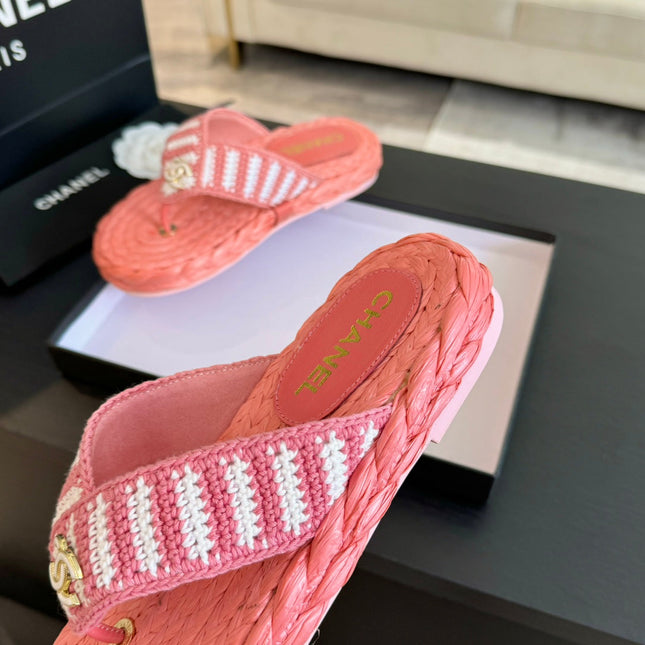 Double C Hottest Knit Flip-Flops Light Pink