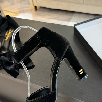 HIGH MARRY JANE IN BLACK VELVET