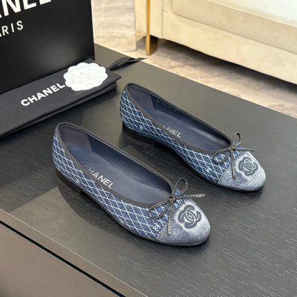 BALLET FLATS IN AEGEAN BLUE MONOGRAM DENIM