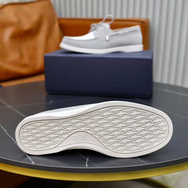 CD GRANVILLE BOAT SHOE GRAY-WHITE SUEDE