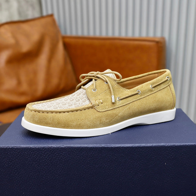 CD GRANVILLE BOAT SHOE FLAX-BEIGE SUEDE
