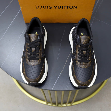 LV RUN AWAY SNEAKER BLACK AND CHOCOLATE BROWN