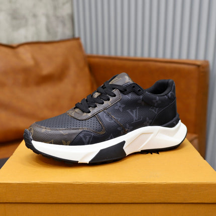 LV RUN AWAY SNEAKER BLACK AND CHOCOLATE BROWN