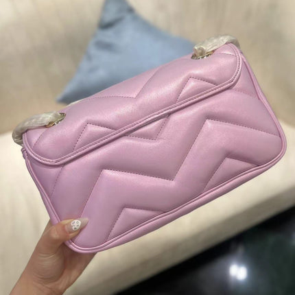 GG MARMONT 26 MEDIUM SHOULDER BAG LIGHT PINK CALFSKIN