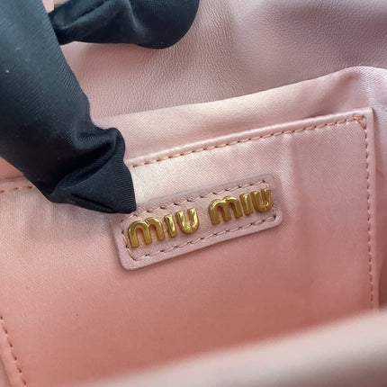 MATELASSÉ SMALL HANDBAG 17 IN LIGHT PINK LAMBSKIN