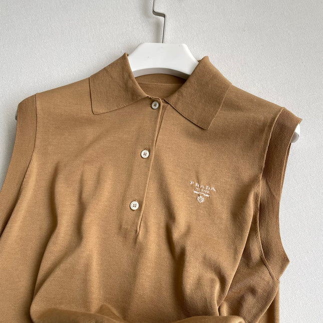 PRADA SLEEVELESS POLO SHIRT STYLE 155