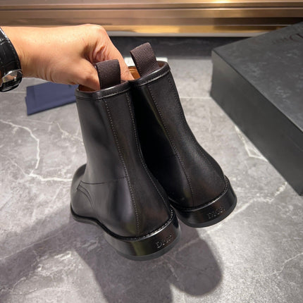 CD JUMP LACE-UP BOOT BLACK CALFSKIN