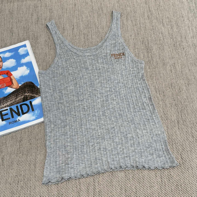 Fendi Tank Top Wool Fabric 232704