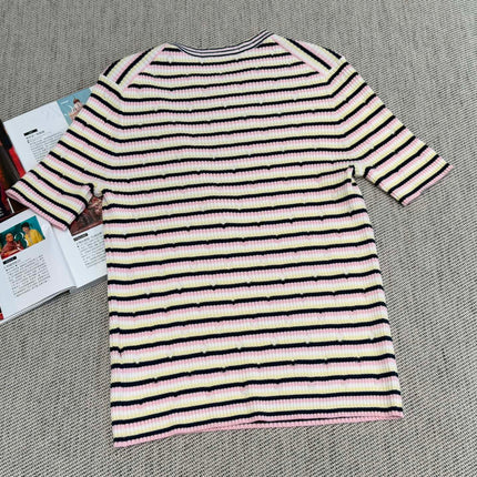 Chanel T- Shirt Pink Yellow mix Black Tencel 232702