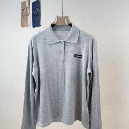 MIUMIU LONG-SLEEVE KNIT POLO 315