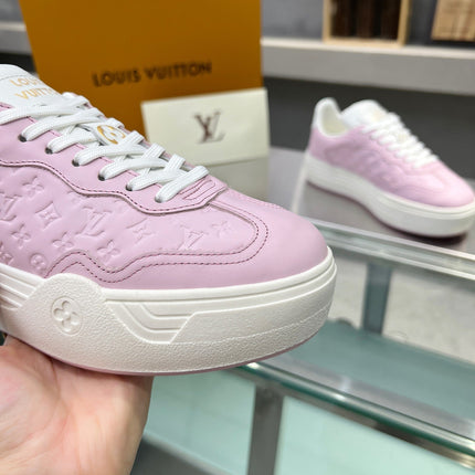 LV WOMEN GROOVY PLATFORM IN LIGHT PINK EMBOSSED CALFSKIN