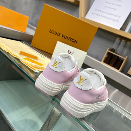 LV WOMEN GROOVY PLATFORM IN LIGHT PINK EMBOSSED CALFSKIN