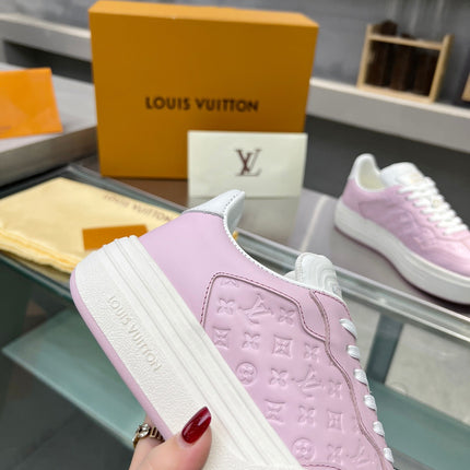 LV WOMEN GROOVY PLATFORM IN LIGHT PINK EMBOSSED CALFSKIN