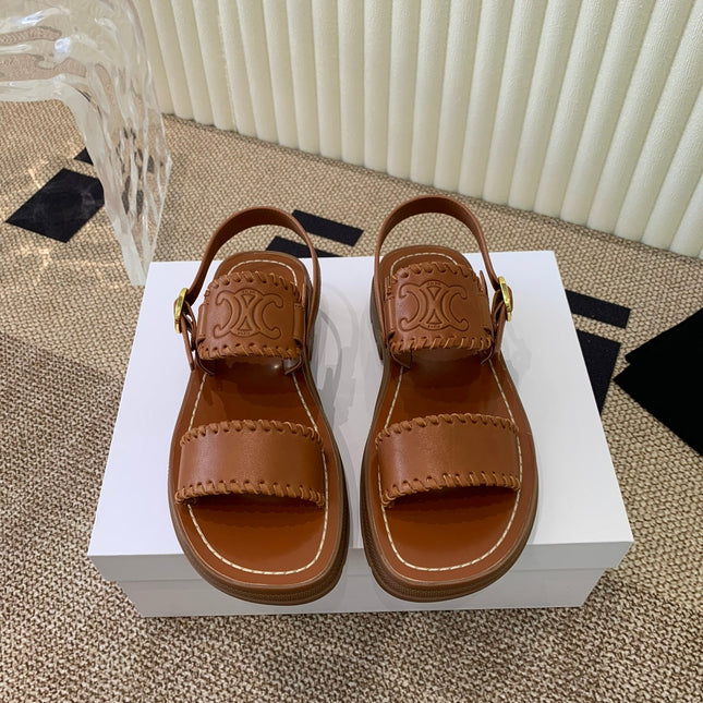 ROMAN SANDAL IN BRONZE BROWN CALFSKIN