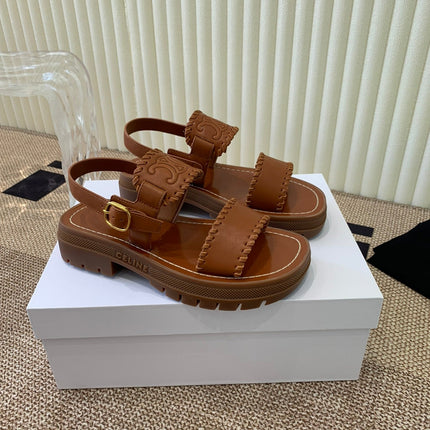 ROMAN SANDAL IN BRONZE BROWN CALFSKIN