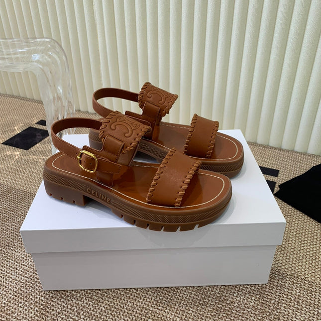 ROMAN SANDAL IN BRONZE BROWN CALFSKIN