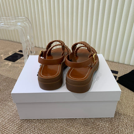 ROMAN SANDAL IN BRONZE BROWN CALFSKIN