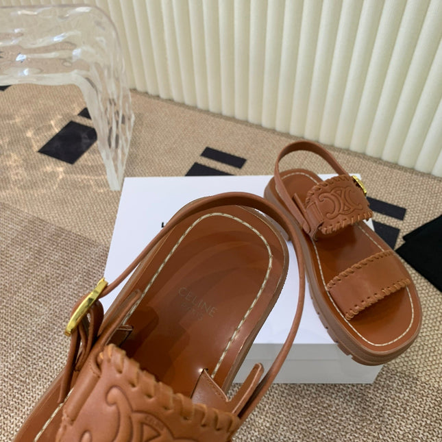 ROMAN SANDAL IN BRONZE BROWN CALFSKIN