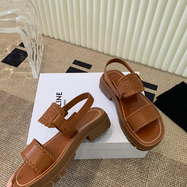 ROMAN SANDAL IN BRONZE BROWN CALFSKIN