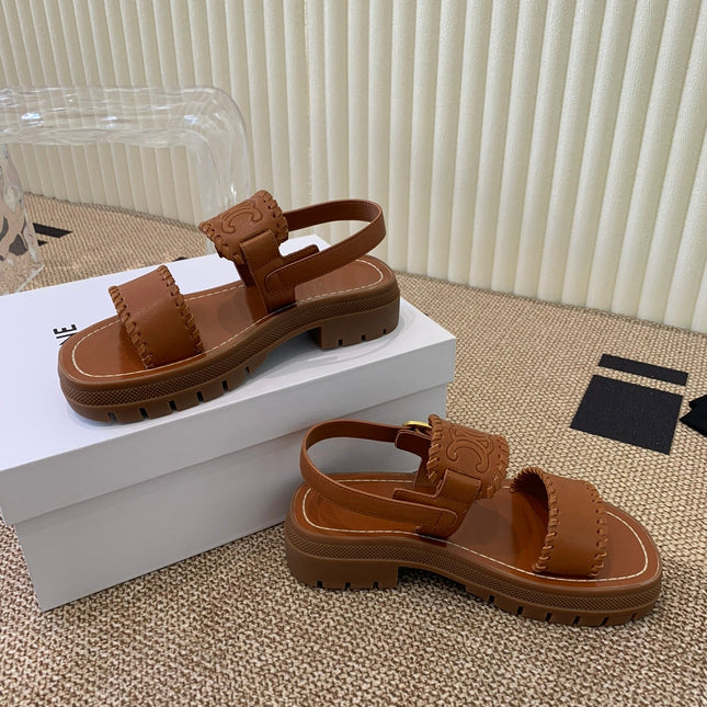 ROMAN SANDAL IN BRONZE BROWN CALFSKIN