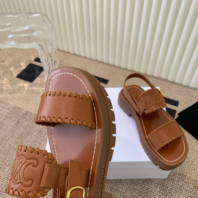 ROMAN SANDAL IN BRONZE BROWN CALFSKIN