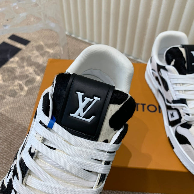 LV TRAINER SNEAKER BLACK MIX WHITE