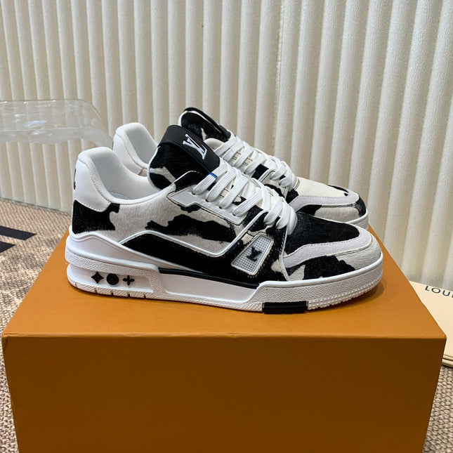 LV TRAINER SNEAKER BLACK MIX WHITE