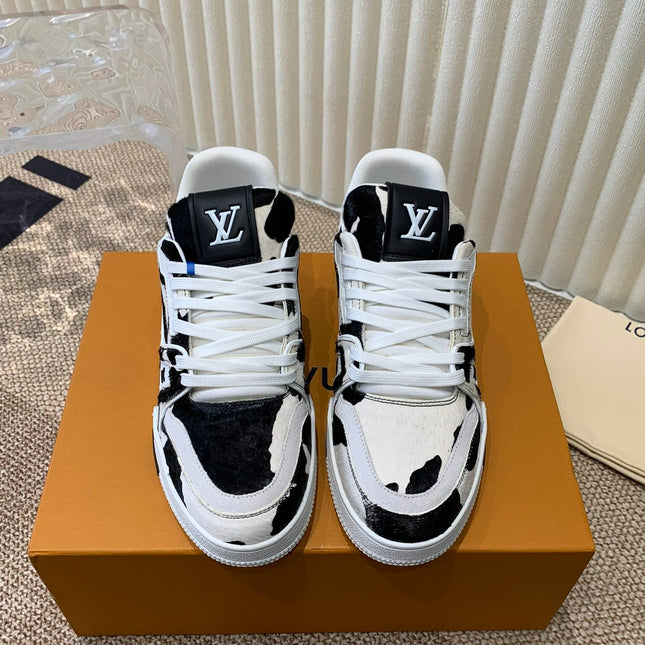 LV TRAINER SNEAKER BLACK MIX WHITE