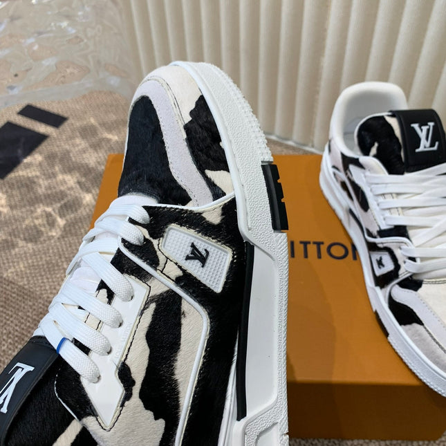 LV TRAINER SNEAKER BLACK MIX WHITE