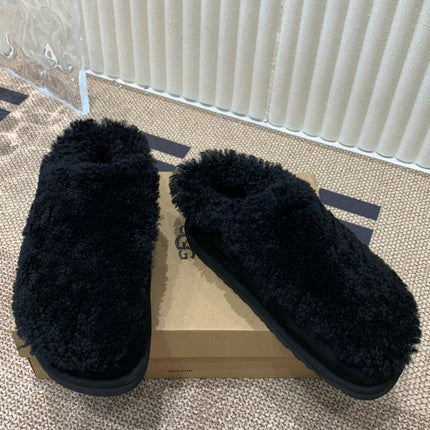 TASMAN MAXI CURLY IN BLACK SUEDE AND SHEARLING