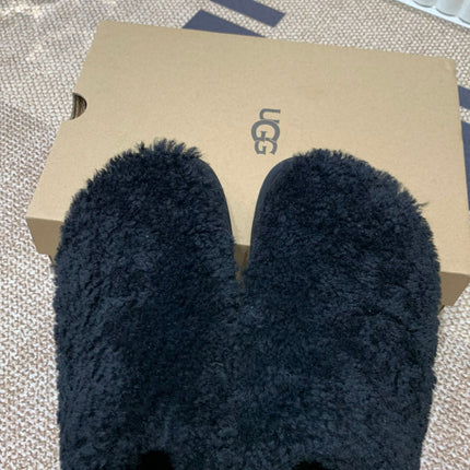 TASMAN MAXI CURLY IN BLACK SUEDE AND SHEARLING