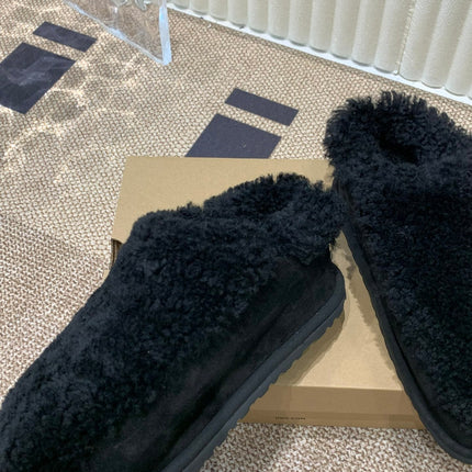 TASMAN MAXI CURLY IN BLACK SUEDE AND SHEARLING
