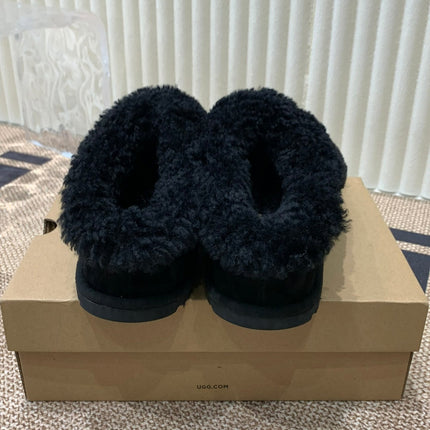 TASMAN MAXI CURLY IN BLACK SUEDE AND SHEARLING