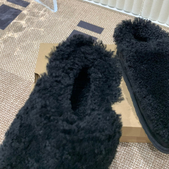 TASMAN MAXI CURLY IN BLACK SUEDE AND SHEARLING