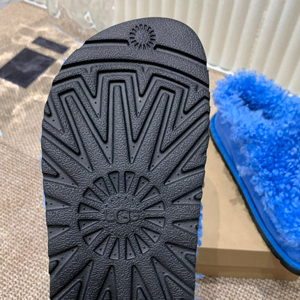 TASMAN MAXI CURLY IN COBALT BLUE SUEDE AND SHEARLING