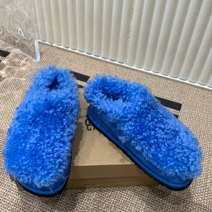 TASMAN MAXI CURLY IN COBALT BLUE SUEDE AND SHEARLING