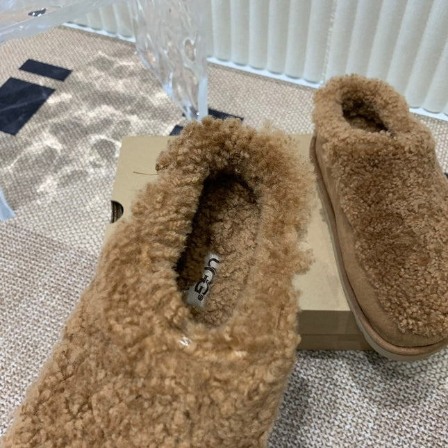 TASMAN MAXI CURLY IN SEPIA BROWN SUEDE AND SHEARLING